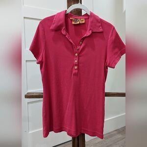 Tory Burch pink short sleeve top, size small